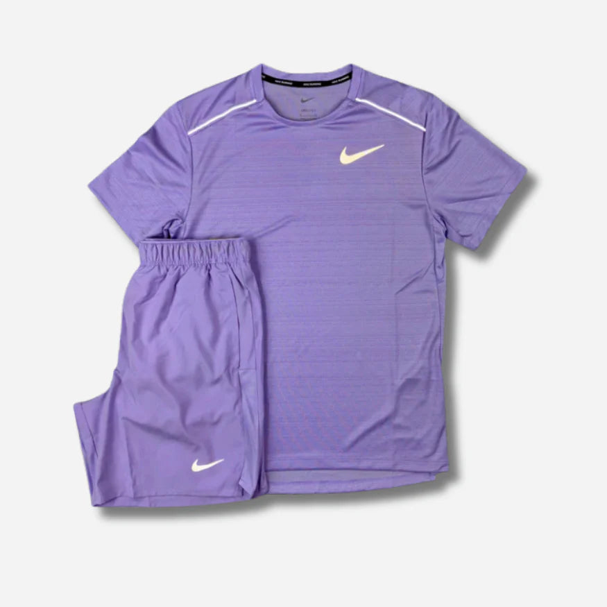 Ensemble short/t-shirt running Lila